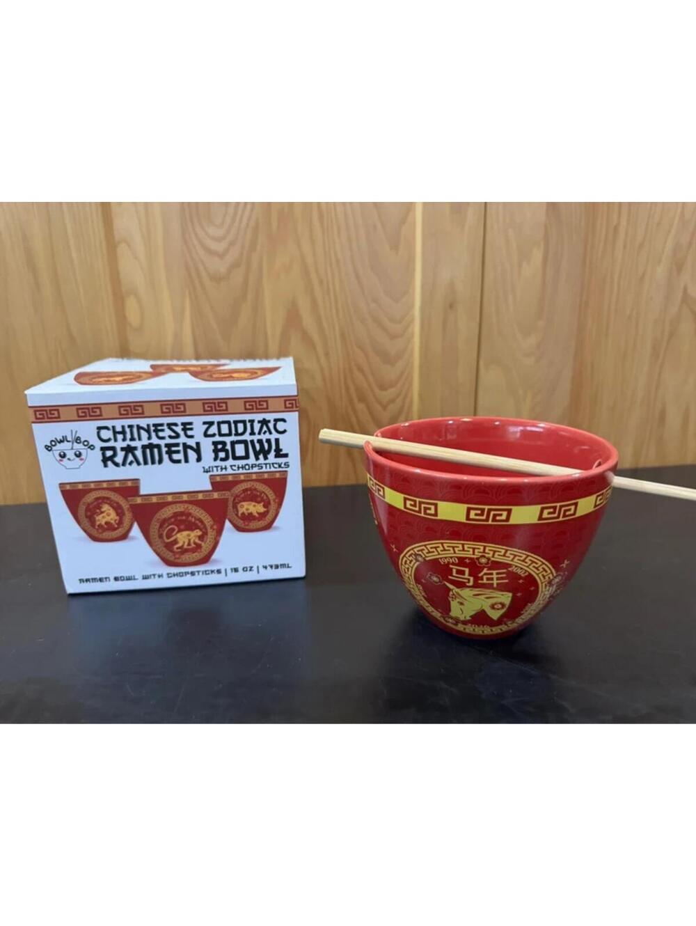 BOWL/Bop Chinese Zodiac Ramen Bowl with Chopsticks